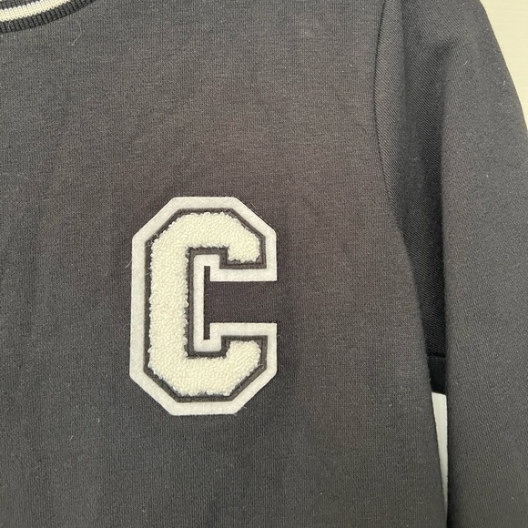 NWT Denim & Flower Unisex Varsity Fleece Sweatshirt 11/12 - Picture 4 of 10